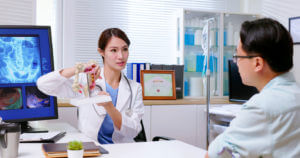 Gastroenterology Doctor explain colon model