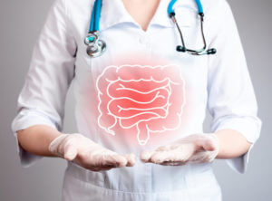 Intestinal and bowel diseases explained by a gastroenterologist during a gastrointestinal checkup.